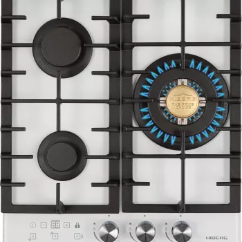 Варочная поверхность HIBERG VM 4535 W Цвет: белый - Встраиваемая бытовая техника для кухни