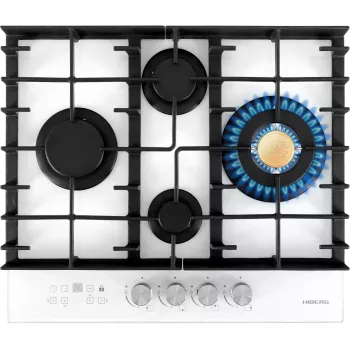 Варочная поверхность HIBERG VM 6145 W Цвет: белый - Встраиваемая бытовая техника для кухни