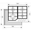 Варочная поверхность газовая AKPO PGA 604 HGC-T BL - Встраиваемая бытовая техника для кухни 