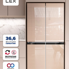 Холодильник трехкамерный отдельностоящий с инвертором LEX LCD505GLGID  - Встраиваемая бытовая техника для кухни 