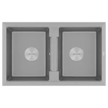 Мойка Paulmark TANDEM 80/2 PM238150-GRM, серый металлик - Встраиваемая бытовая техника для кухни 
